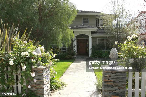 An exterior view of the house which Claire and Phil Dunphy live in on the ABC TV show "Modern Family" on March 20, 2014 in Los Angeles, California....