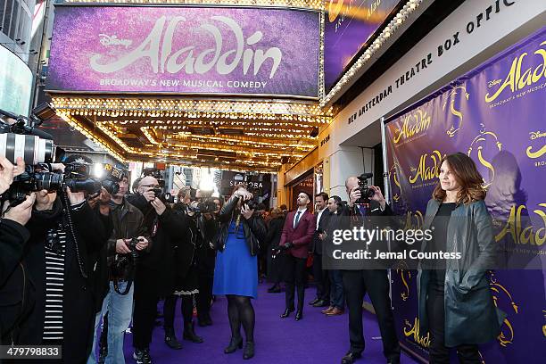 Actress/comedian Tina Fey attends the "Aladdin" On Broadway Opening Night at New Amsterdam Theatre on March 20, 2014 in New York City.