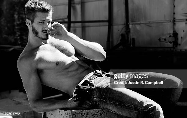 Actor Alexander Ludwig is photographed for Flaunt Magazine on February 24, 2015 in Los Angeles, California.