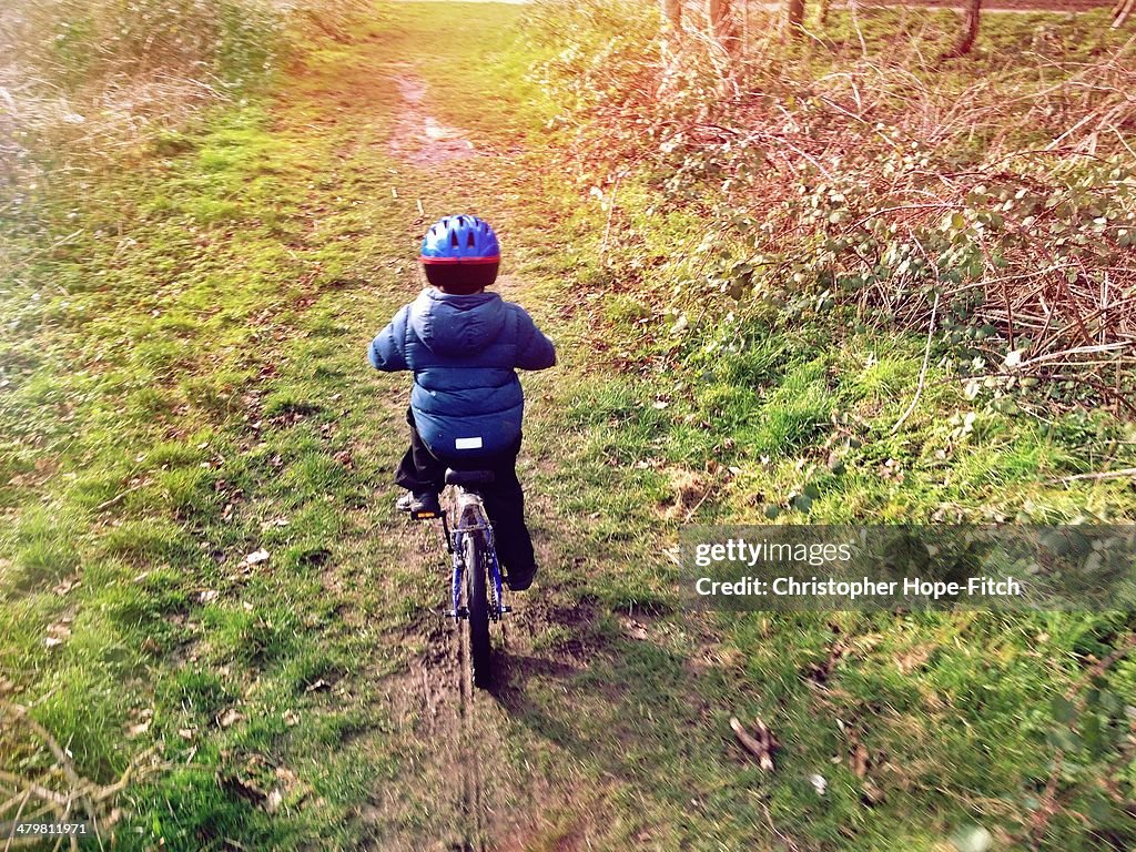 Cycling home from school