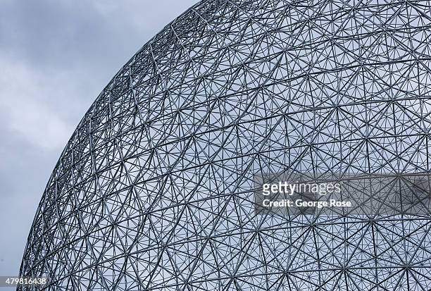 The Biosphere Environment Museum, featuring a geodesic dome designed by Richard Buckminster Fuller, is viewed on June 28, 2015 in Montreal, Quebec,...