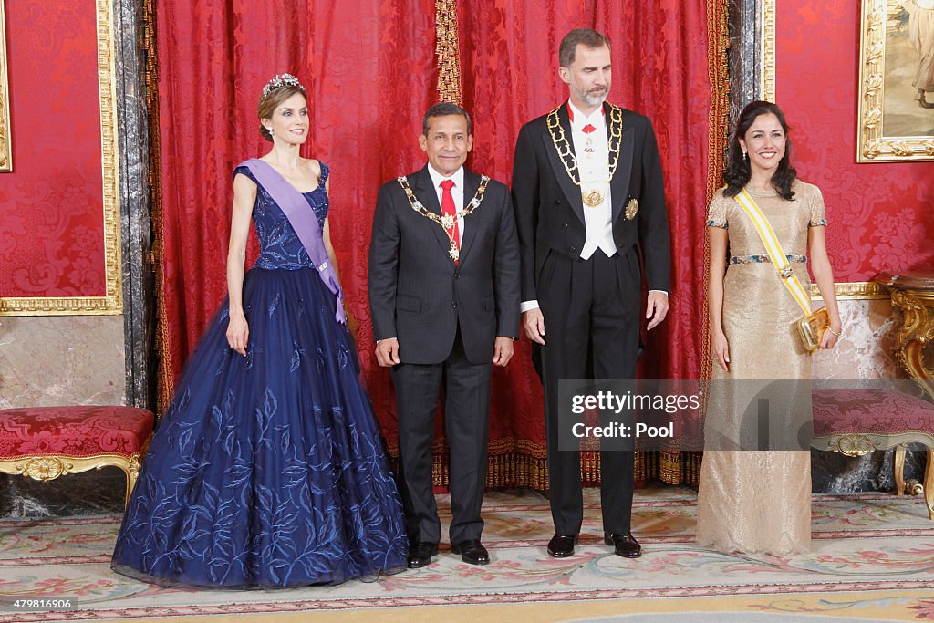 Spanish Royals Host a Dinner for President of Peru