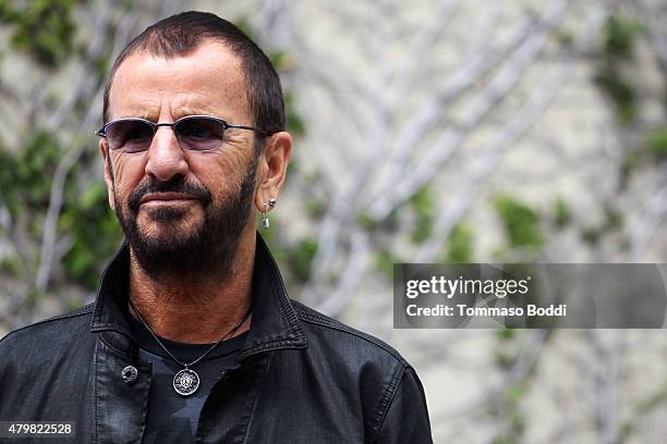 Musician Ringo Starr attends the Ringo Starr's Birthday Fan Gathering on July 7, 2015 in Hollywood, California.