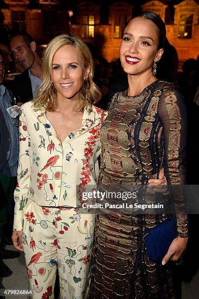 Tory Burch and actress Jessica Alba attend the Tory Burch Paris Flagship store opening after party at on July 7, 2015 in Paris, France.