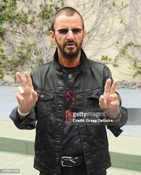 Musician Ringo Starr attends his birthday fan gathering at Capitol Records on July 7, 2015 in Hollywood, California.