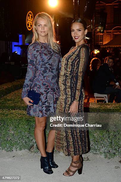 Jessica Alba and Kelly Swayer attends Tory Burch Paris Flagship Opening after party on July 7, 2015 in Paris, France.