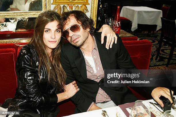 Olivier Zahm and Elisa Sednaoui attend the mytheresa.com & Haider Ackermann Dinner At Le Grand Vefour as part of Paris Fashion Week Haute Couture...