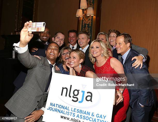 Don Lemon, Tiki Barber, Ronan Farrow, Ashleigh Banfield, Amy Robach, Jamie Colby, Rick Reichmuth and Shepard Smith attend the 19th Annual National...