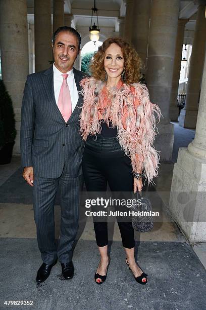 Marisa Berenson and guest attend the mytheresa.com & Haider Ackermann Dinner At Le Grand Vefour as part of Paris Fashion Week Haute Couture...