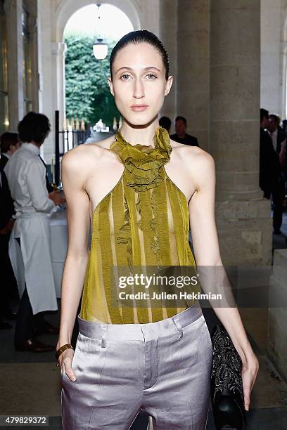 Anna Cleveland attends the mytheresa.com & Haider Ackermann Dinner At Le Grand Vefour as part of Paris Fashion Week Haute Couture Fall/Winter...