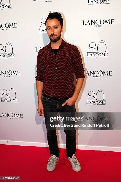 Designer Anthony Vaccarello attends the Lancome 80th Anniversary Party as part of Paris Fashion Week Haute Couture Fall/Winter 2015/2016 on July 7,...