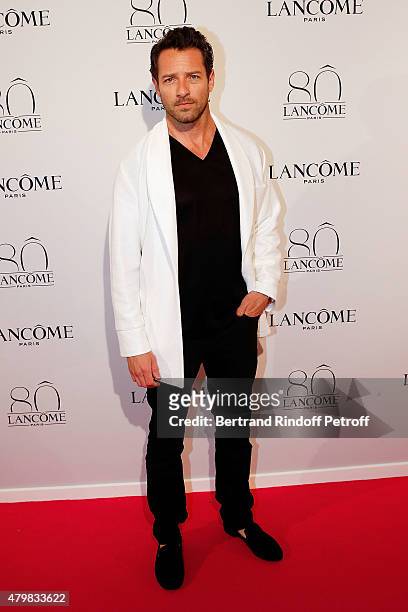 Actor Ian Bohen attends the Lancome 80th Anniversary Party as part of Paris Fashion Week Haute Couture Fall/Winter 2015/2016 on July 7, 2015 in...