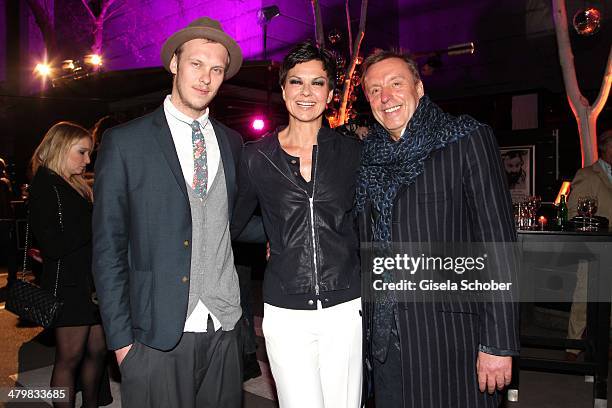 Sebastian Goller, Nora Goller and Franz Rauch attend the 30 year anniversary celebration of the club P1 on March 20, 2014 in Munich, Germany.
