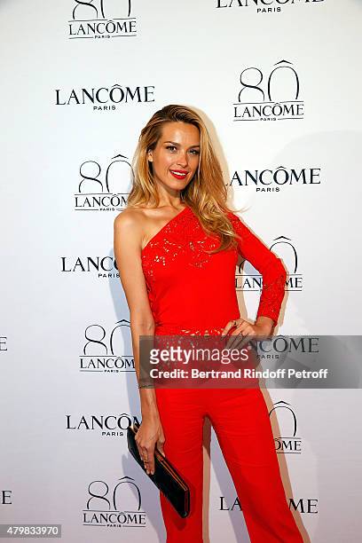 Petra Nemcova attends the Lancome 80th anniversary party as part of Paris Fashion Week Haute Couture Fall/Winter 2015/2016 on July 7, 2015 in Paris,...