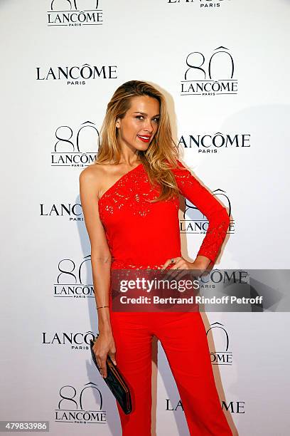 Petra Nemcova attends the Lancome 80th anniversary party as part of Paris Fashion Week Haute Couture Fall/Winter 2015/2016 on July 7, 2015 in Paris,...