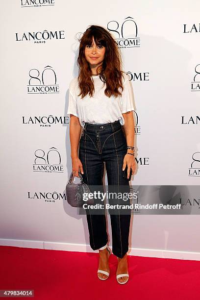 Miroslava Duma attends the Lancome 80th Anniversary Party as part of Paris Fashion Week Haute Couture Fall/Winter 2015/2016 on July 7, 2015 in Paris,...