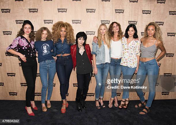 Tali Lennox, Petra Collins, Jillian Hervey, Joan Jett, Marloes Horst, Erin Wasson, Leigh Lezark and Phoebe Collings-James attends the Levi's Women's...
