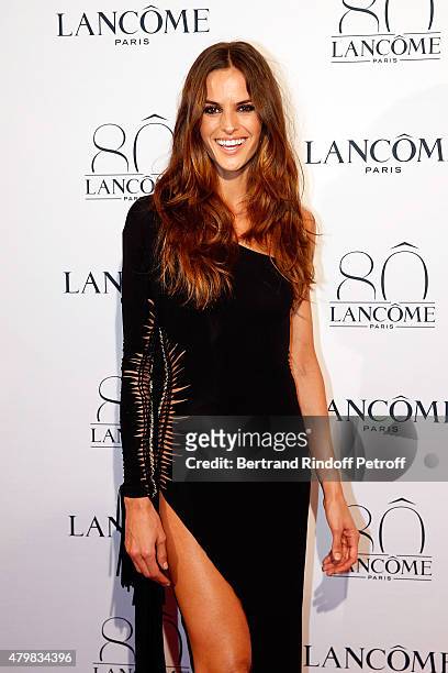 Izabel Goulart attends the Lancome 80th anniversary party as part of Paris Fashion Week Haute Couture Fall/Winter 2015/2016 on July 7, 2015 in Paris,...