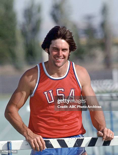 Bruce Jenner trains for the decathlon for the 1976 Summer Olympics.