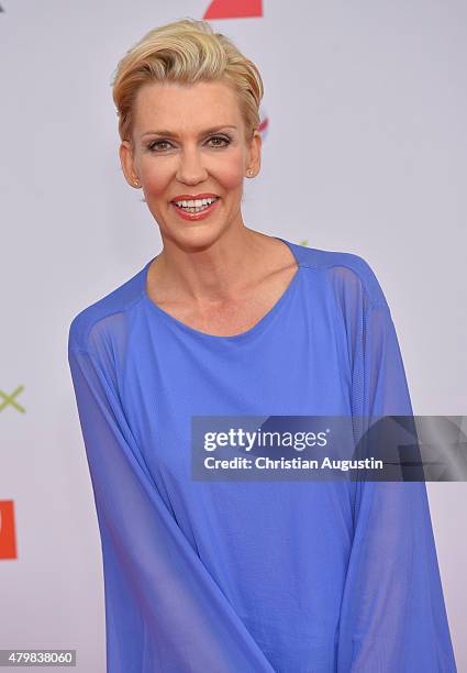 Alexandra Rietz attends the program presentation of the television channel ProSiebenSat.1 at Hamburg Cruise Centre Altona on July 7, 2015 in Hamburg,...