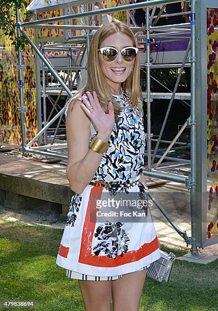 Olivia Palermo attends the Christian Dior show as part of Paris Fashion Week Haute Couture Fall/Winter 2015/2016 on July 6, 2015 in Paris, France.