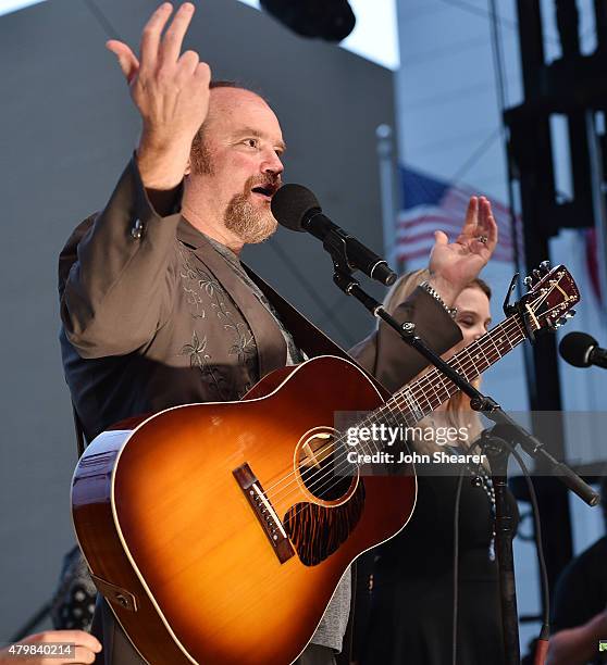 Musicians John Carter Cash, left, and Ana Cristina perform during the "Dylan, Cash, And The Nashville Cats: A New Music City" album release concert...