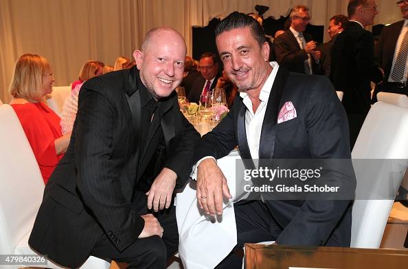 Adrien Rennie Brian Rennie and his husband Ferdinand Rennie during the 20 year ...