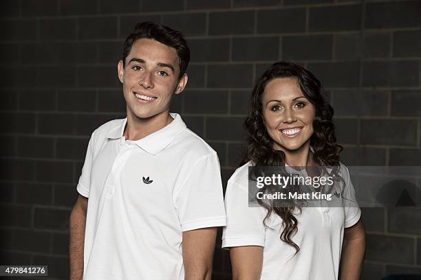 Australian Olympic representatives selected for the 2016 Rio Olympics Max Esposito and Chloe Esposito pose during a portrait session at Australian...