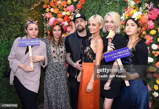 Sophia Rossi, Liat Baruch, singer Joel Madden, Nicole Richie, guest and Jamie Schneider attend VH1's "Candidly Nicole" Season 2 Premiere Event at...