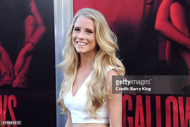 Actress Cassidy Gifford attends the Premiere Of New Line Cinema's 'The Gallows' at Hollywood High School on July 7, 2015 in Los Angeles, California.