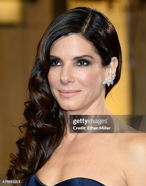 Actress Sandra Bullock attends the Oscars held at Hollywood & Highland Center on March 2, 2014 in Hollywood, California.