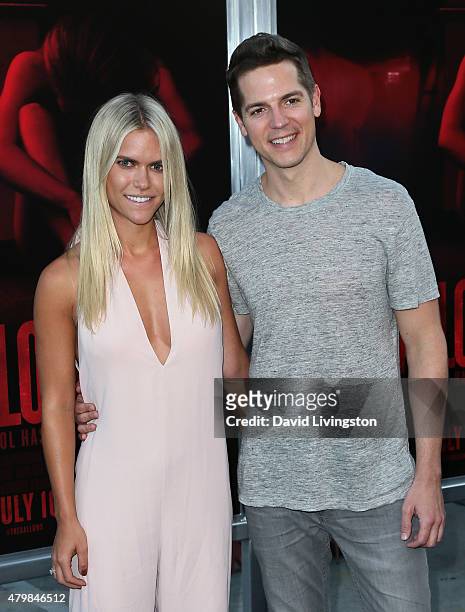 Journalist Lauren Scruggs and husband TV correspondent Jason Kennedy attend the premiere of New Line Cinema's "The Gallows" at Hollywood High School...
