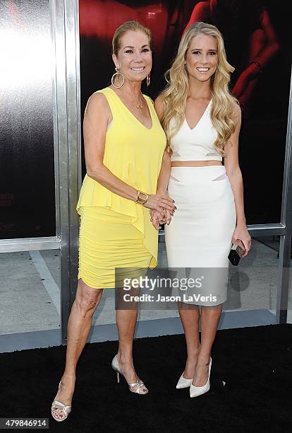 Kathie Lee Gifford and Cassidy Gifford attend the premiere of "The Gallows" at Hollywood High School on July 7, 2015 in Los Angeles, California.