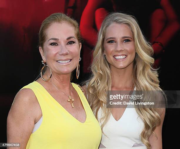 Host Kathie Lee Gifford and daughter actress Cassidy Gifford attend the premiere of New Line Cinema's "The Gallows" at Hollywood High School on July...