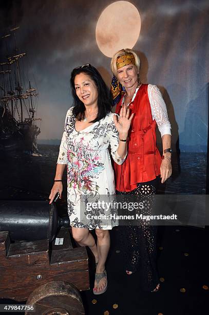 Ankie Lau and Annette Zierer attend the P1 summer party at P1 on July 7, 2015 in Munich, Germany.