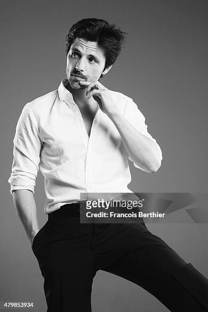 Actor Raphael Personnaz is photographed for Self Assignment on June 5, 2015 in Paris, France.