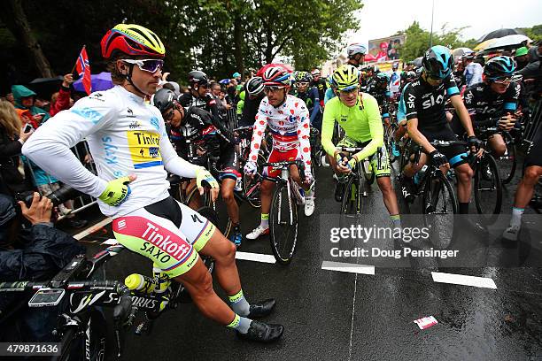 Peter Sagan of Slovakia and Tinkoff-Saxo, Joaquin Rodriguez Oliver of Spain and Team Katusha, Michael Rogers of Australia and Tinkoff-Saxo, Chris...