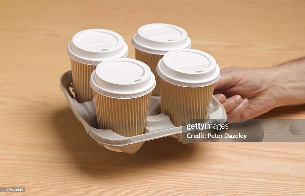 Take away tee/coffee cup