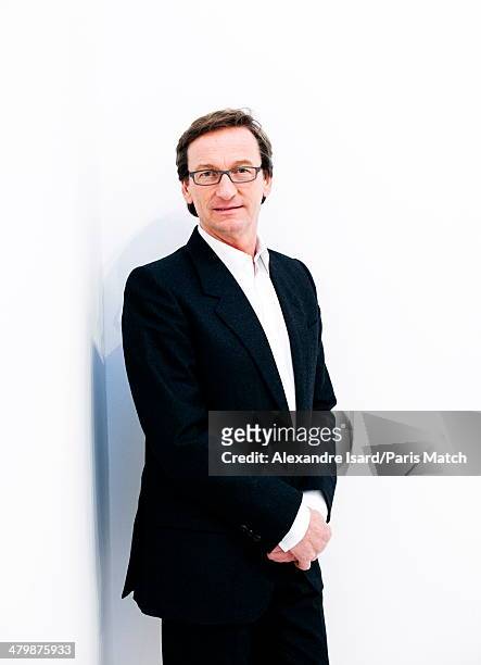 Austrian gallery owner Thaddaeus Ropac is photographed for Paris Match in Paris on February 27, 2014.