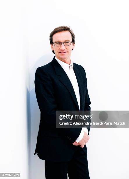 Austrian gallery owner Thaddaeus Ropac is photographed for Paris Match in Paris on February 27, 2014.