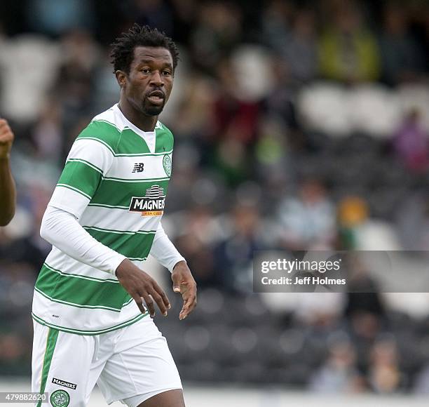 Efe Ambrose of Celtic at the Pre Season Friendly between Celtic and FK Dukla Praha at St Mirren Park on July 04, 2015 in Paisley, Scotland.