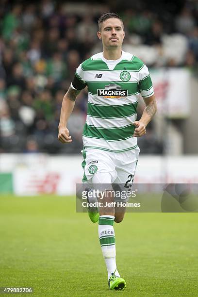 Mikael Lustig of Celtic at the Pre Season Friendly between Celtic and FK Dukla Praha at St Mirren Park on July 04, 2015 in Paisley, Scotland.