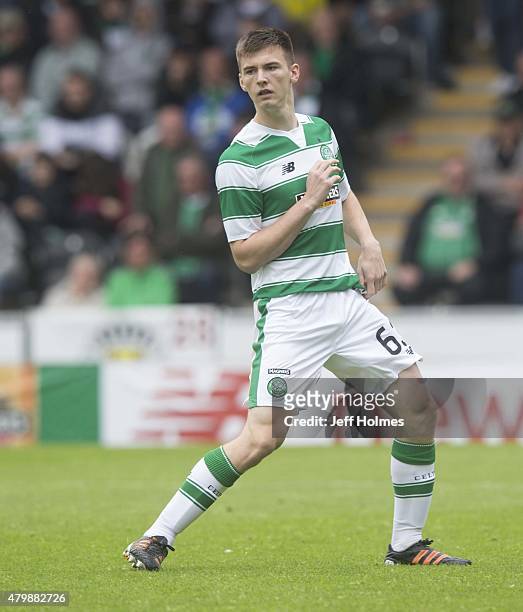 Kieran Tierney of Celtic at the Pre Season Friendly between Celtic and FK Dukla Praha at St Mirren Park on July 04, 2015 in Paisley, Scotland.
