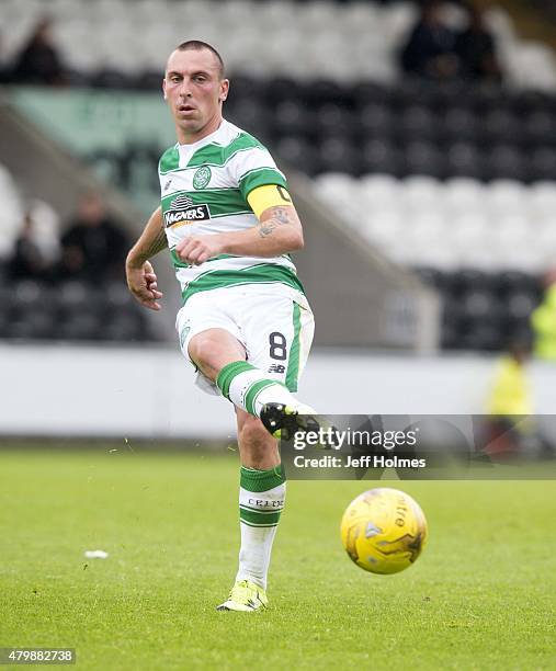 Scott Brown of Celtic at the Pre Season Friendly between Celtic and FK Dukla Praha at St Mirren Park on July 04, 2015 in Paisley, Scotland.