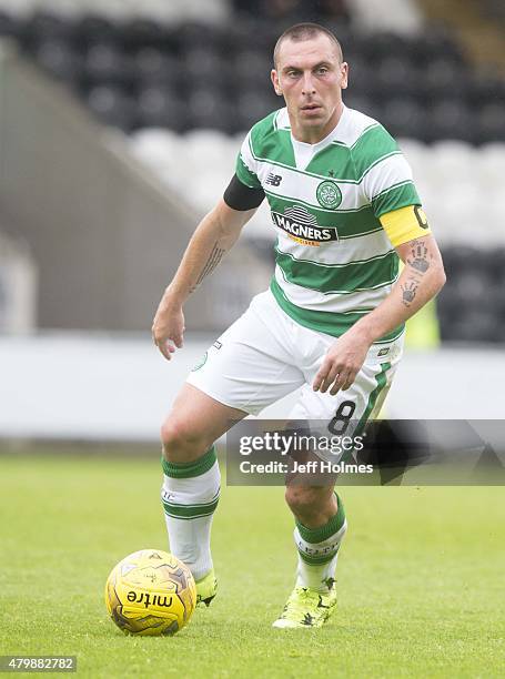 Scott Brown of Celtic at the Pre Season Friendly between Celtic and FK Dukla Praha at St Mirren Park on July 04, 2015 in Paisley, Scotland.