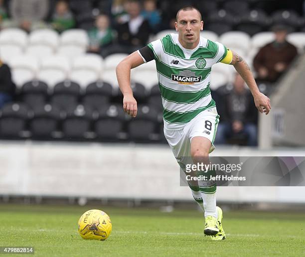 Scott Brown of Celtic at the Pre Season Friendly between Celtic and FK Dukla Praha at St Mirren Park on July 04, 2015 in Paisley, Scotland.