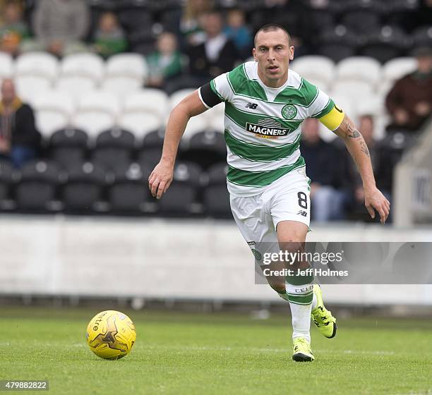 Scott Brown of Celtic at the Pre Season Friendly between Celtic and FK Dukla Praha at St Mirren Park on July 04, 2015 in Paisley, Scotland.