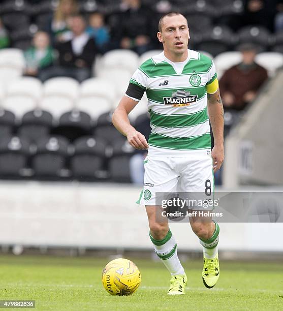 Scott Brown of Celtic at the Pre Season Friendly between Celtic and FK Dukla Praha at St Mirren Park on July 04, 2015 in Paisley, Scotland.