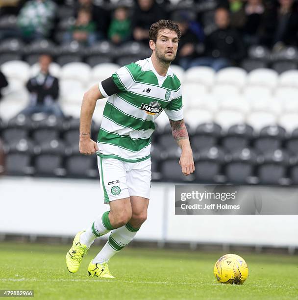 Charlie Mulgrew of Celtic at the Pre Season Friendly between Celtic and FK Dukla Praha at St Mirren Park on July 04, 2015 in Paisley, Scotland.