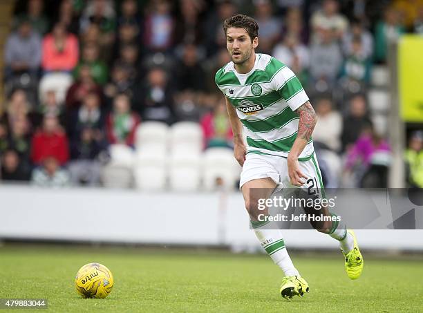 Charlie Mulgrew of Celtic at the Pre Season Friendly between Celtic and FK Dukla Praha at St Mirren Park on July 04, 2015 in Paisley, Scotland.